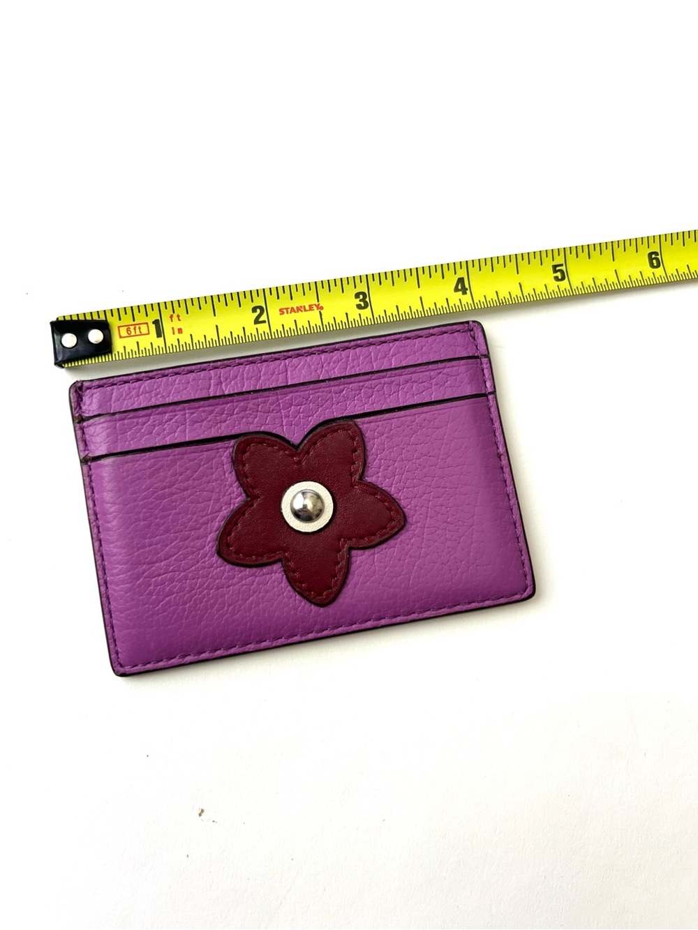 Coach flower accent card holder!